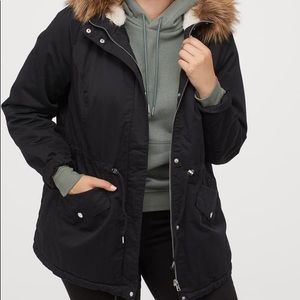 Plus size parka coat